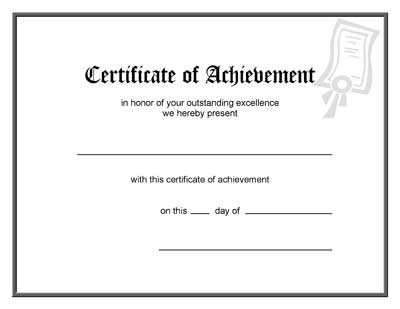 How to write a certificate of achievement