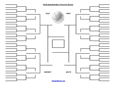 March Madness 2019 Printable Blank Bracket For Ncaa.