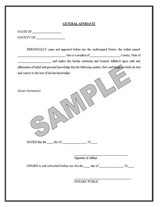 Affidavit Forms