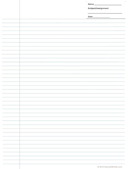 picture of assignment paper