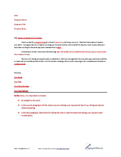 Official Letter Format For Request from www.samplewords.com