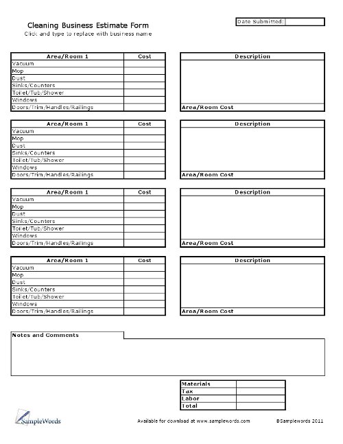 cleaning-business-estimate-form-excel-spreadsheet