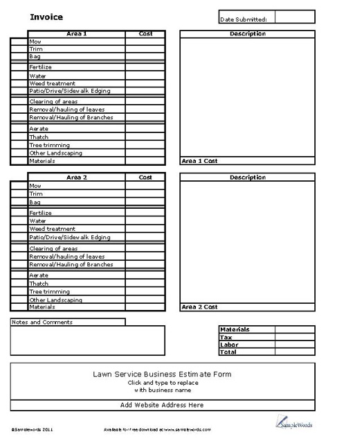 lawn-service-business-invoice-excel-spreadsheet