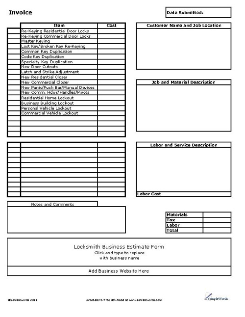 locksmith-business-invoice-excel-spreadsheet-download