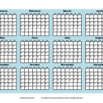 Blank Annual Calendar