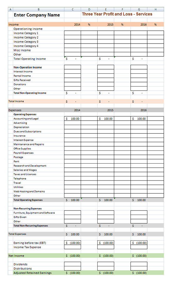 Simple Sample Profit And Loss Statement For Nonprofit Organization
