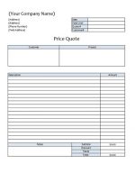 Estimate Printable Forms Templates