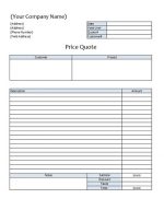 Sample Estimate Forms For Contractors