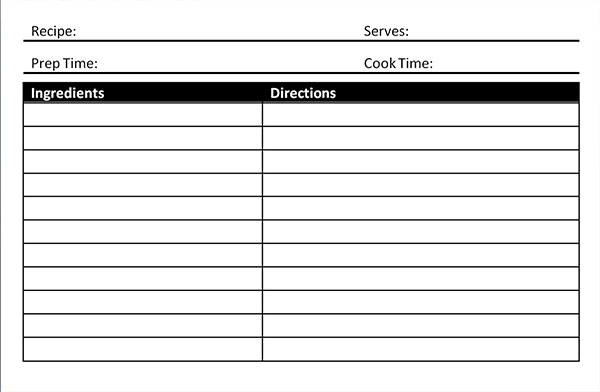 Recipe Card Template For Publisher from www.samplewords.com